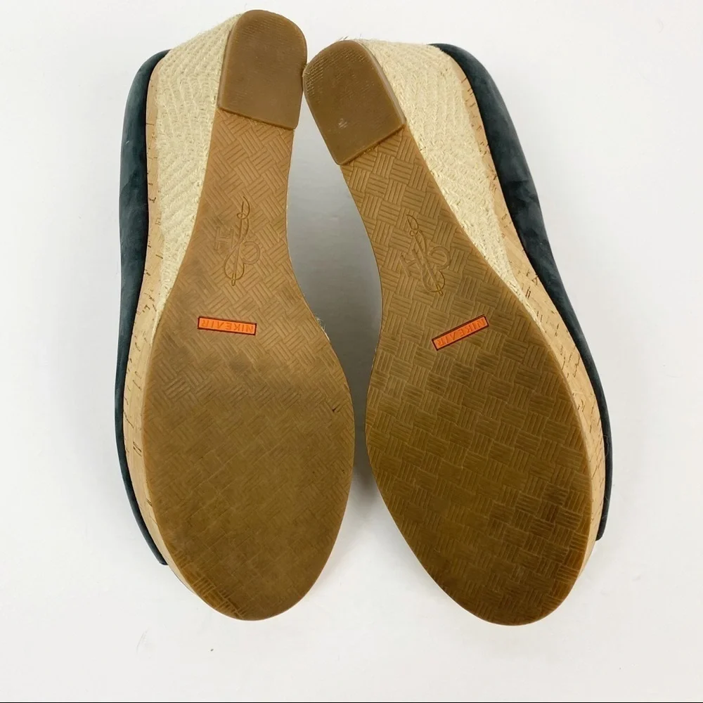 Cole Haan Nike Air Open Toe Suede Platform Sandals